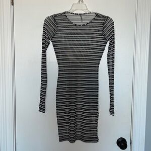 Forever 21 sheer cover up dress with long sleeve